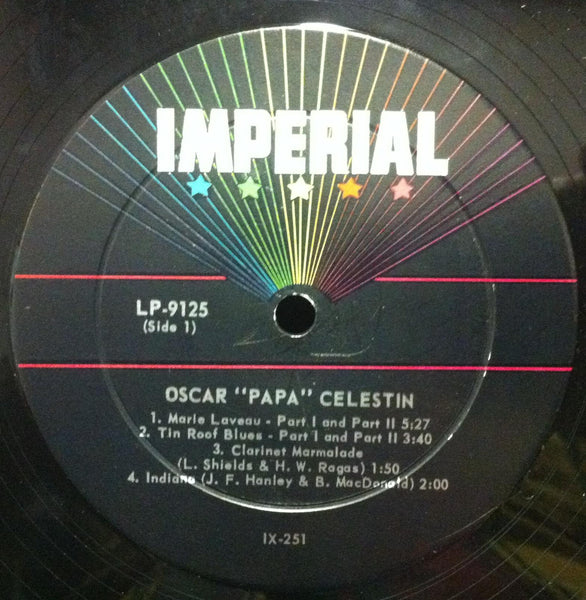 Signed Autographed by 7 Memebers - Oscar "Papa" Celestin - The Dixieland King - Imperial USA Mono Original Vinyl - Jazz  / Ragtime