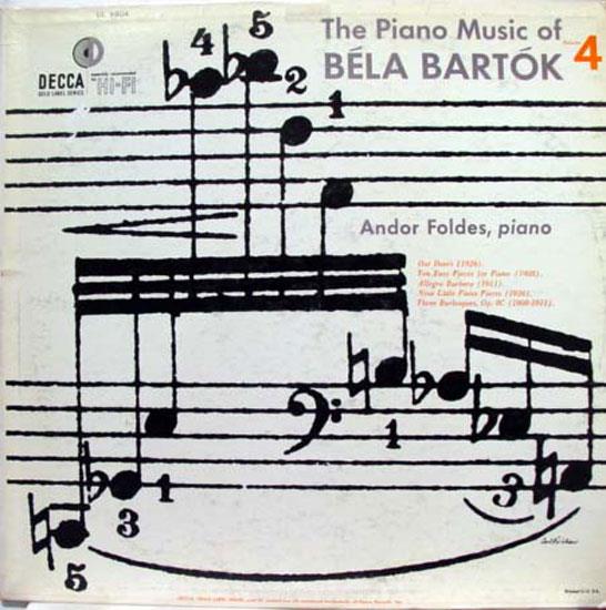 Andor Foldes - Piano Music Of Bartok Vol 4 LP VG DL 9804 Decca Gold 1956 Record - Shuga Records