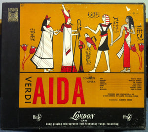 Alberto Erede - Verdi Aida 3 LP VG LLA 13 UK Mono FFrr 50s Record Art Cover Ver - Shuga Records