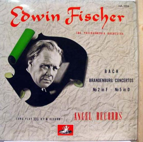 Fischer - Bach Brandenburg No. 2 No. 5 LP VG+ HA 1008 Vinyl Record Deep Groove - Shuga Records