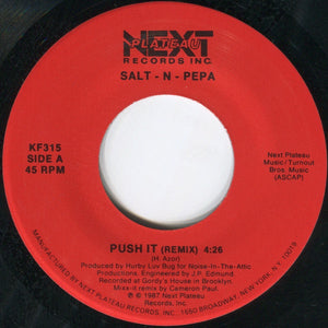 Salt-N-Pepa ‎– Push It (Remix) - VG 7" Single 45 Record 1987 USA Next Plateau Records Vinyl - Hip Hop - Shuga Records