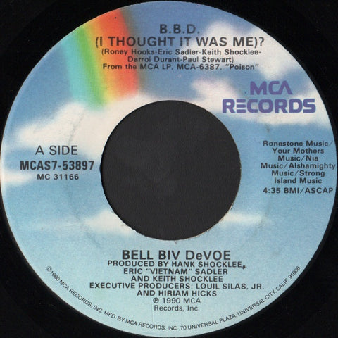 Bell Biv Devoe ‎– B.B.D. (I Thought It Was Me)? - MInt- 45rpm 1990 USA - Hip Hop / Swing - Shuga Records