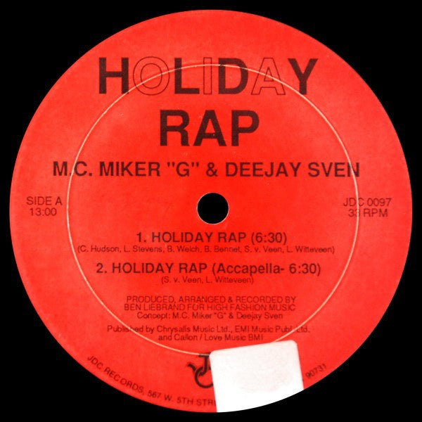 Vinile 33 Giri M.C. MIKER G & DEEJAY SVEN Holiday Rap