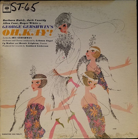 George Gershwin - Barbara Ruick, Jack Cassidy, Allen Case, Roger White ‎– Oh, Kay! - VG+ Lp Record 1957 CBS USA Mono White Label Promo Vinyl - Musical