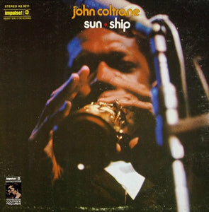 John Coltrane ‎– Sun Ship - VG Lp Record 1974 Repress USA (Green/Purple Bullseye labels) Original Vinyl - Jazz