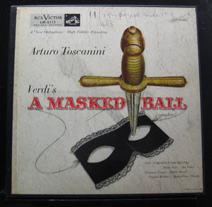 Verdi, Toscanini - A Masked Ball 3 LP VG+ LM-6112 RCA 1954 w/Book  Vinyl Record - Shuga Records