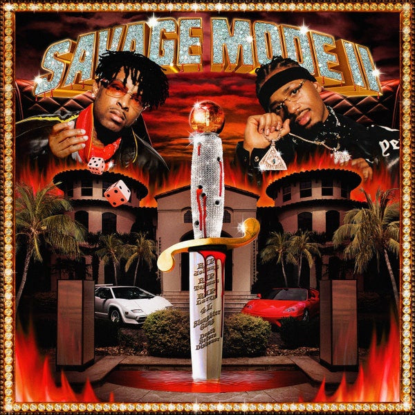 21 Savage u0026 Metro Boomin - Savage Mode II - New LP Record 2021 Epic  Slaughter Gang Translucent Red Vinyl - Hip Hop / Trap