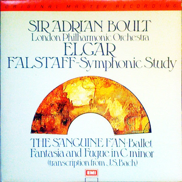 Sir Adrian Boult, London Philharmonic Orchestra, Elgar – Falstaff - Symphonic Study / The Sanguine Fan - Ballet / Fantasia And Fugue In C Minor - Mint- 2 LP Record 1980 MFSL Japan Import Vinyl - Classical