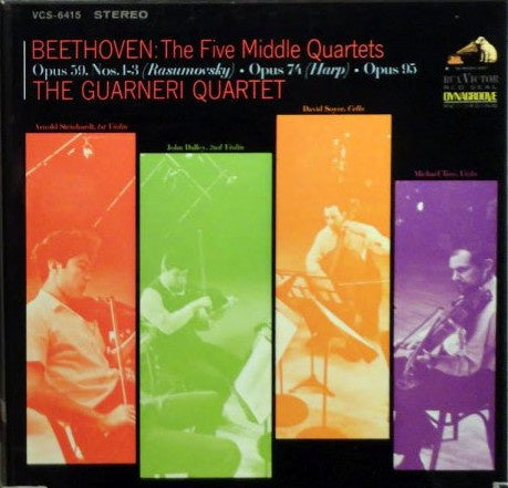 The Guarneri Quartet ‎– Beethoven The Five Middle Quartets - Mint- 4 Lp Record Box 1968 RCA Stereo USA Vinyl & Book - Classical - Shuga Records