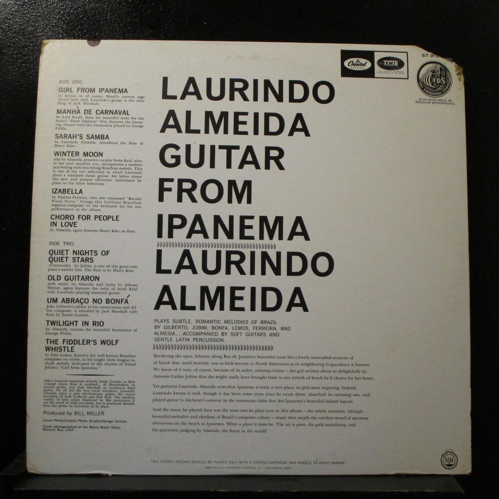 Laurindo Almeida - Guitar From Ipanema LP VG ST-2197 Capitol