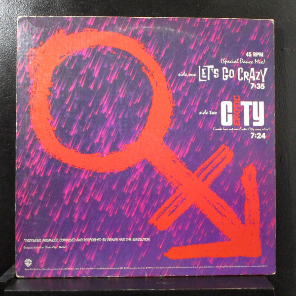 Prince And The Revolution - Let's Go Crazy - VG+ 12" Single Record 1984 Warner USA Original Vinyl - Pop / Funk / Minneapolis Sound - Shuga Records