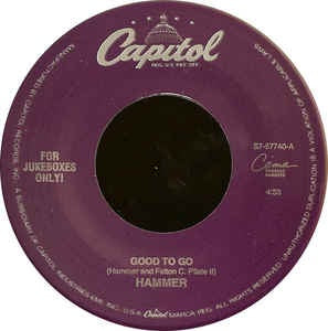 Hammer ‎– Good To Go / Count It Off Mint- –  7" Single 45RPM 1991 Capitol USA - Hip Hop/Pop Rap - Shuga Records