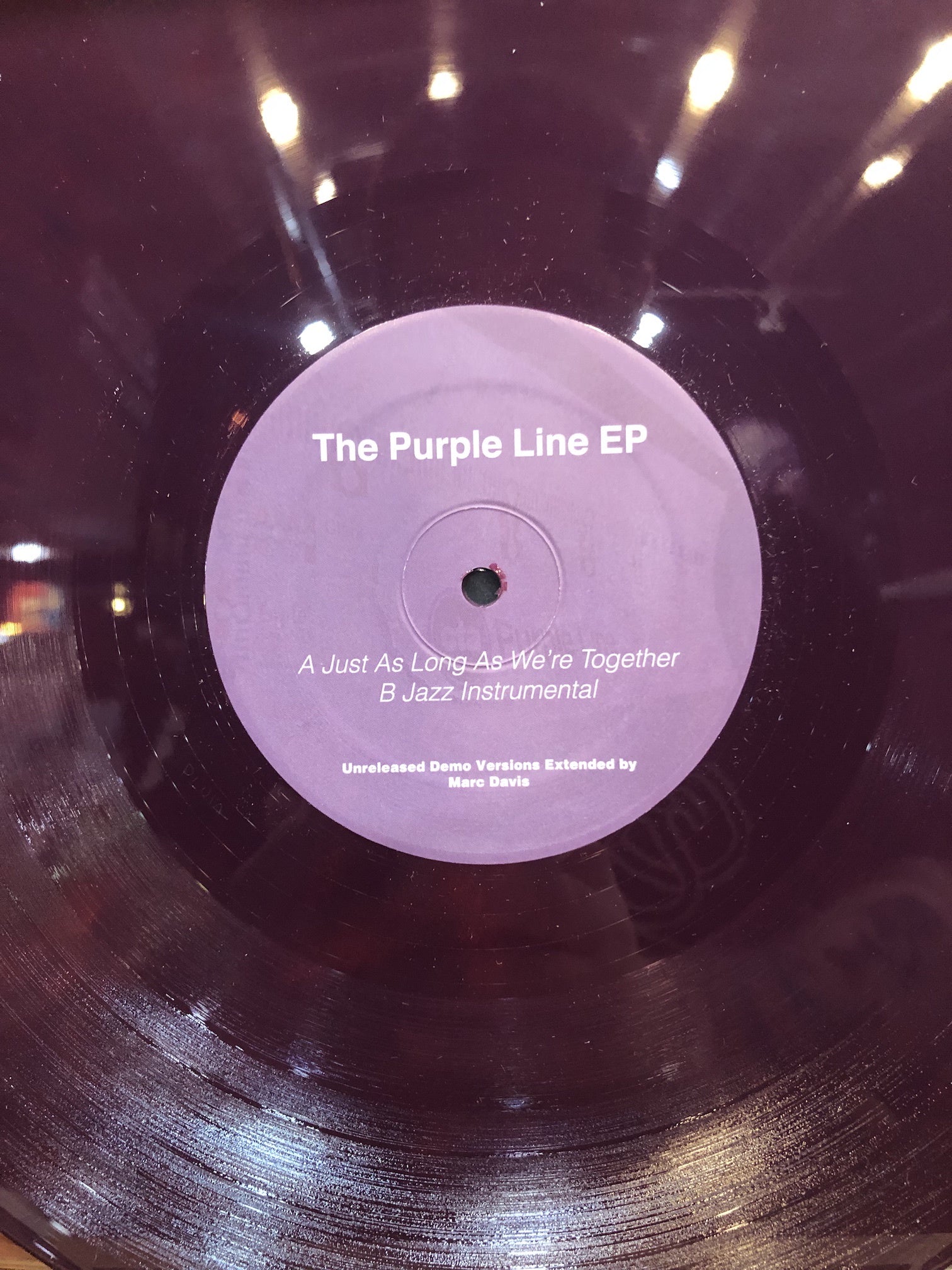 Marc Davis ‎– The Purple Line EP - Just As Long As We're Together (The Artist Formally Prince) - New 12" Single Record 2019 USA Vinyl - Disco / Funk - Shuga Records