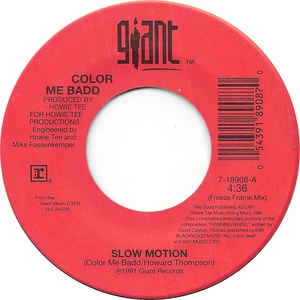 Color Me Badd- Slow Motion- M- 7" Single 45RPM- 1991 Giant Records USA- Hip Hop/RnB/Swing - Shuga Records