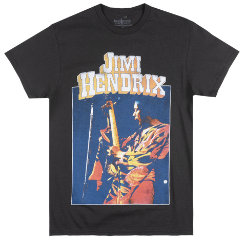 Jimi Hendrix Men's Black 1970 'Freedom Tour' T-Shirt - Shuga Records