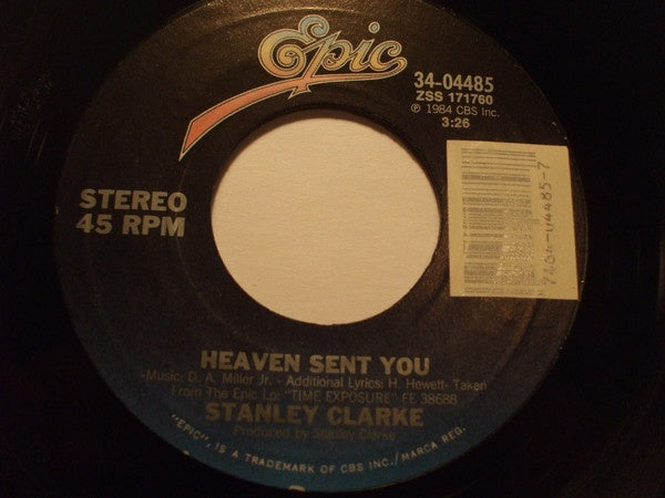 Stanley Clarke ‎– Heaven Sent You / Speedball - M- 7" Single 45rpm 1984 Epic USA - Soul / Funk - Shuga Records