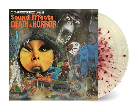 Mike Harding ‎– Sound Effects No. 13 - Death & Horror - New Vinyl Record 2016 Demon Records 'BBC Sound Effects' Repress on 180Gram Blood-Splatter Vinyl - Special Effects / Spooky - Shuga Records