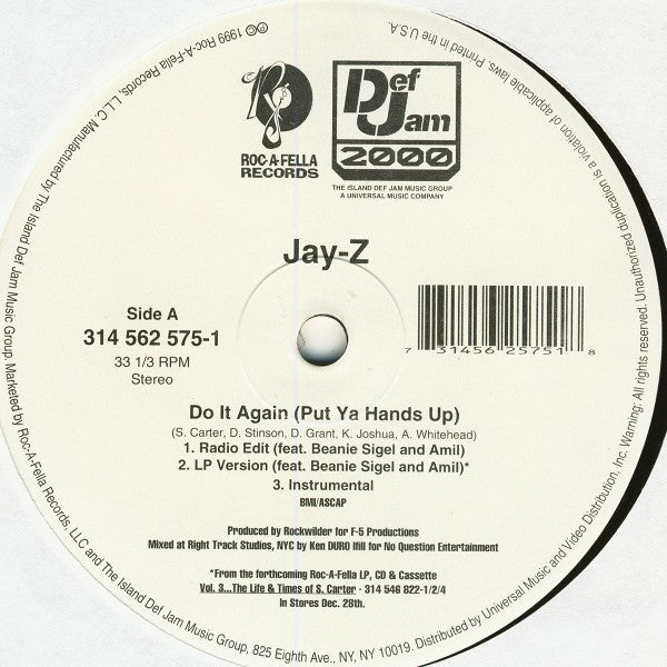 JAY-Z - Do It Again (Put Ya Hands Up) ft. Amil, Beanie Sigel 