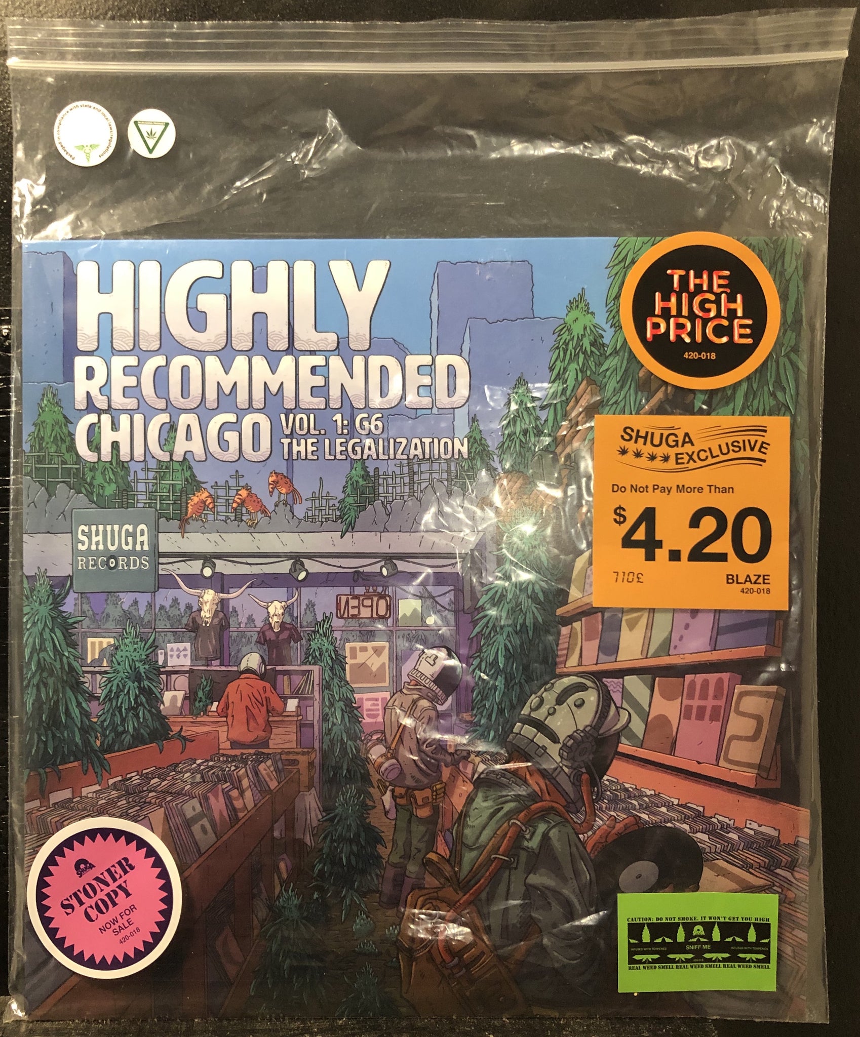 Various - Highly Recommended Chicago Vol. 1 G6 The Legalization - New LP Record 2020 Shuga Records Green Smellin' Terp Vinyl - Stoner Rock / Doom Metal /  Indie / Electronic / Disco - Shuga Records