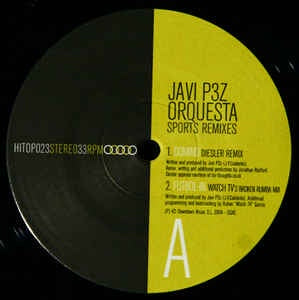 Javi P3z Orquesta ‎– Sports Remixes - New 12" Single 2004 Spain HiTop Vinyl - House / Future Jazz - Shuga Records