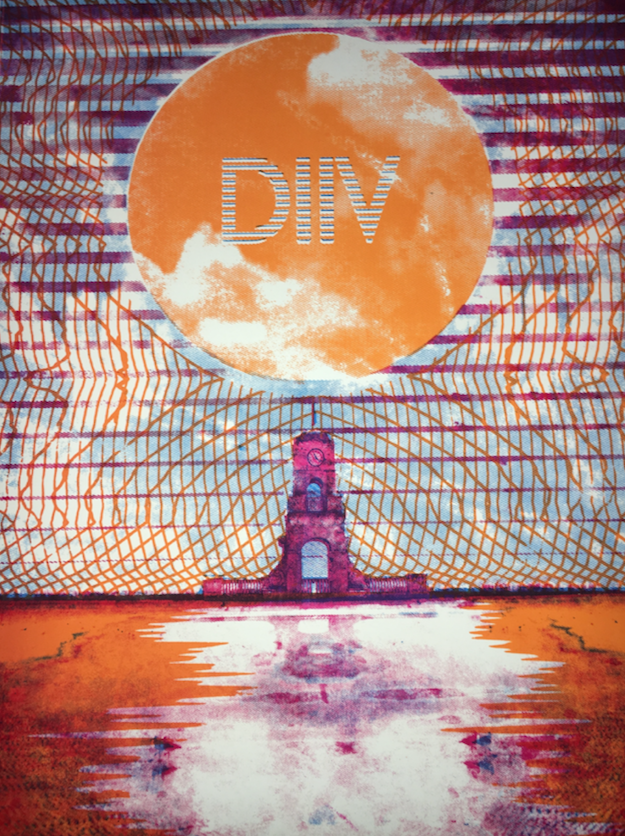 DIIV - 2017 Mission Creek Festival - 18" x 24" Starman Press Screen Print Poster - p0009 - Shuga Records