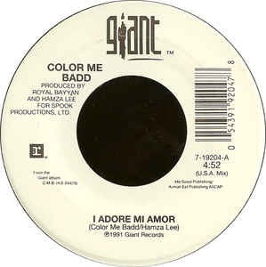 Color Me Badd- I Adore Mi Amor- M- 7" Single 45RM- 1991 Giant Records USA- Hip Hop/RnB/Swing - Shuga Records