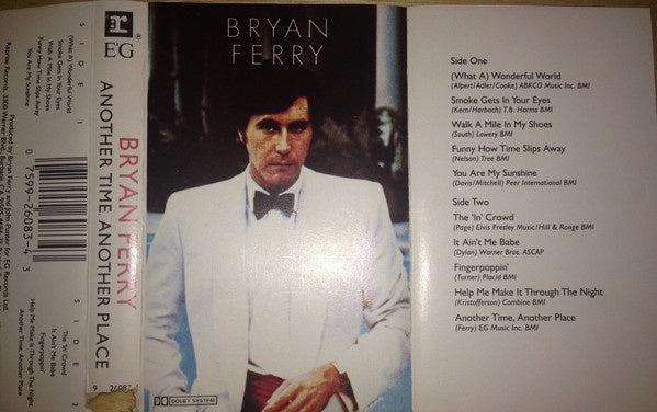 Bryan Ferry ‎– Another Time, Another Place - VG+ Cassette Tape 1984 Reprise  USA - Rock / Glam