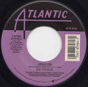 En Vogue- Hold On / Luv Lines- VG+ 7" Single 45RPM- 1990 Atlantic USA- Hip Hop/RnB/Funk/Swing - Shuga Records