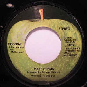 Mary Hopkin ‎– Goodbye / Sparrow - VG+ 7" 45 Single Record 1969 USA Vinyl - Rock - Shuga Records