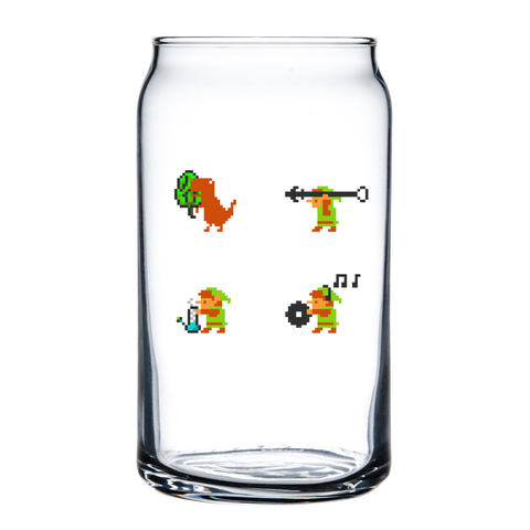 Shuga Records Record Store Day 2018 Weed & Beer Zelda NES 8-Bit 16 oz Libbey Can Beer Glass Drinkware - Shuga Records