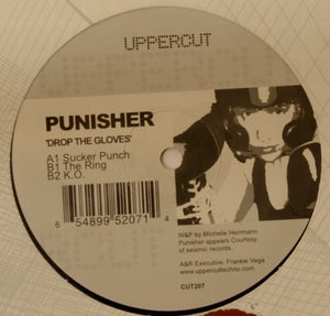 Punisher ‎– Drop The Gloves - New 12" Single 2005 USA Uppercut Vinyl - Techno - Shuga Records