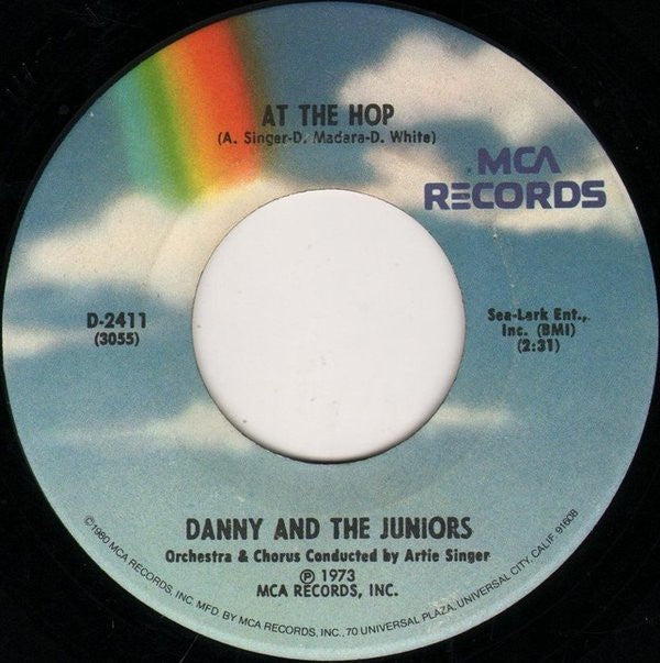 Danny And The Juniors ‎– At The Hop / Rock And Roll Is Here To Stay VG+ 7" Single 45 rpm MCA USA - Rock - Shuga Records