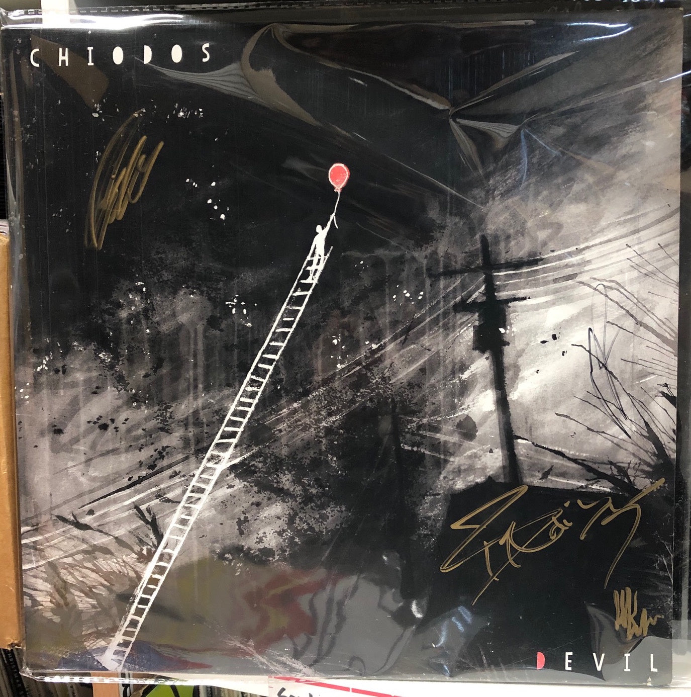 Autographed Signed by Band - Chiodos – Devil - Mint- LP Record 2014 Razor & Tie Grey with Black Smoke Vinyl & Download - Melodic Hardcore / Punk