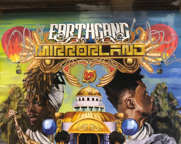 Autographed Signed By - EarthGang ‎– Mirrorland - New 2 LP Record 2020 Dreamville Vinyl & Event Poster - Hip Hop / Trap