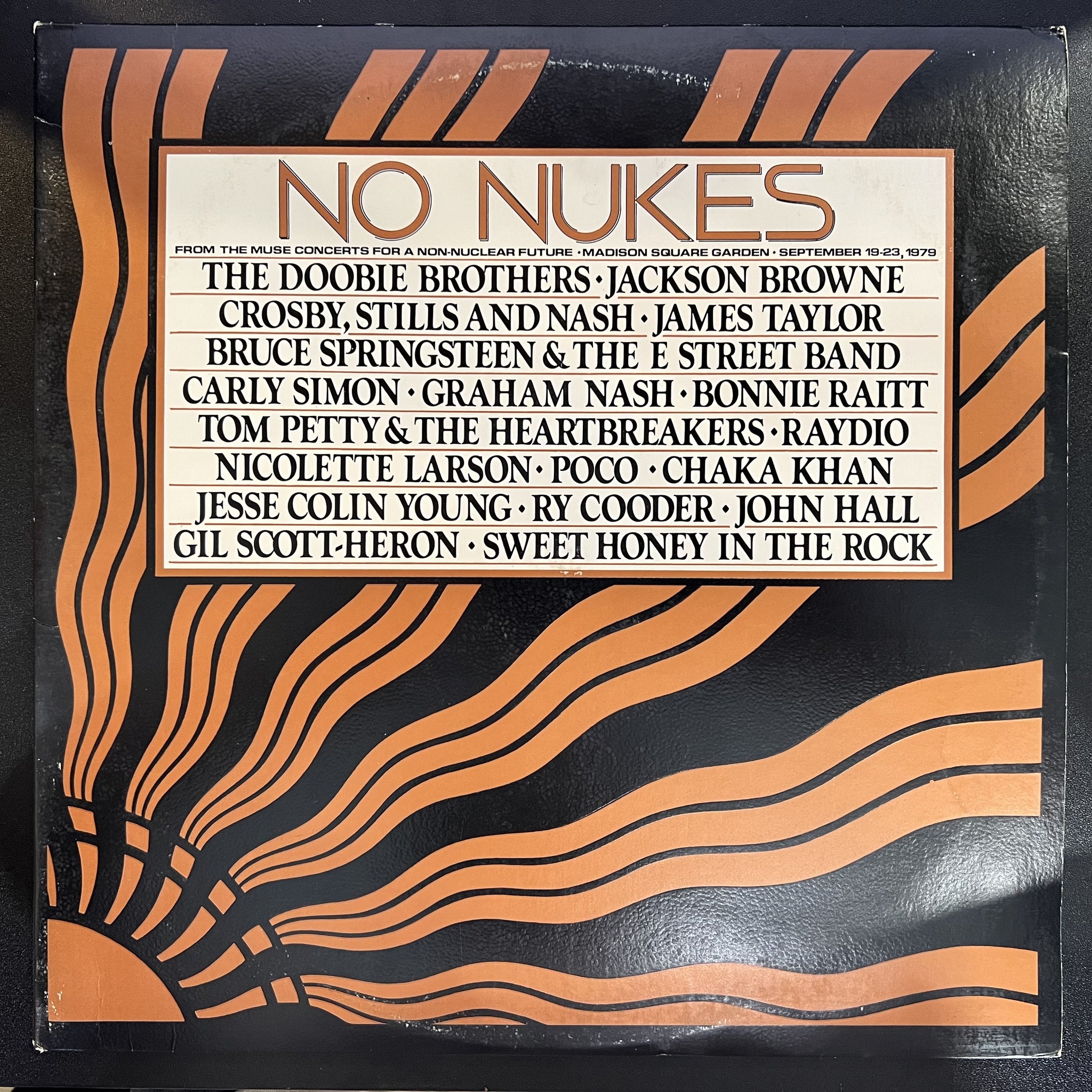 Various – No Nukes - The Muse Concerts For A Non-Nuclear Future - VG+ 3 LP Record 1979 Asylum USA Vinyl + Booklet - Pop Rock / Funk / Classic Rock / Country Rock - Shuga Records