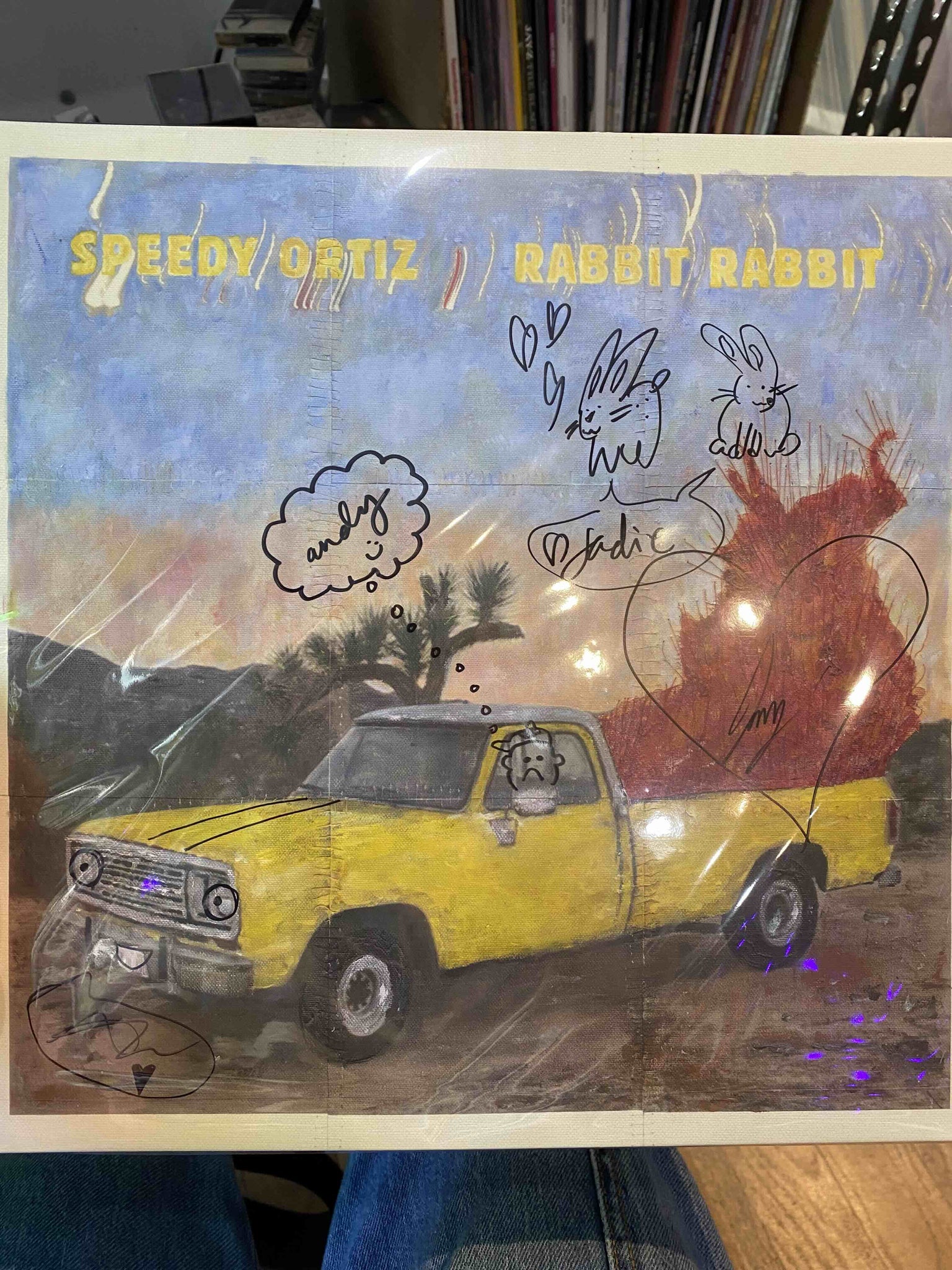 Signed Autographed By Band - Speedy Ortiz – Rabbit Rabbit - New LP Record 2023 Wax Nine Desert Dusk Vinyl, Poster & Download - Indie Rock