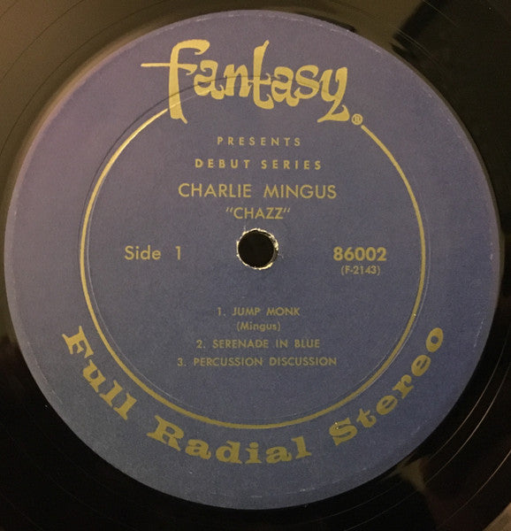 The Charlie Mingus Quintet – Chazz! (1956) - VG+ LP Record 1962 Fantasy USA Stereo Vinyl - Jazz / Hard Bop / Cool Jazz