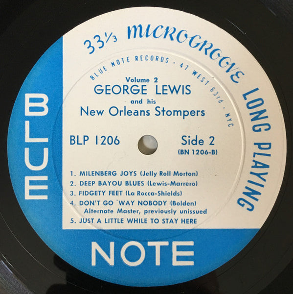 George Lewis And His New Orleans Stompers – Volume 2 - VG+ LP Record 1955 Blue Note USA Mono Lexington Vinyl - Jazz / Swing / Ragtime