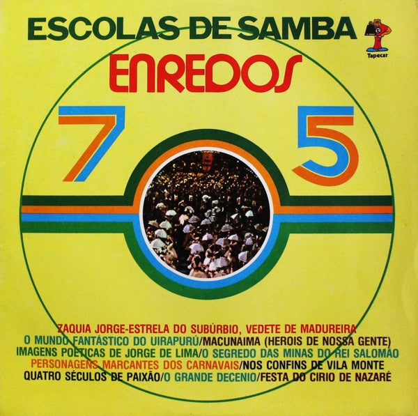 Various – "Escolas De Samba" Enredo 1975 - VG LP Record 1975 Tapecar Brazil Vinyl - Latin / Samba - Shuga Records