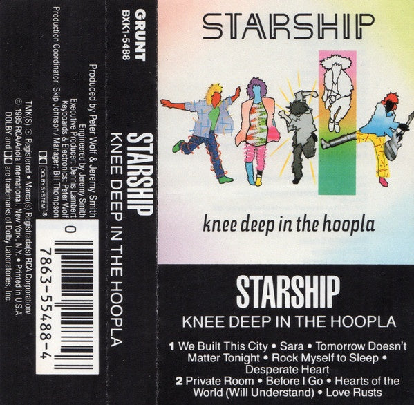 Starship–Knee Deep In The Hoopla - Used Cassette 1985 Grunt Tape - Rock