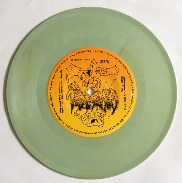 Toxaemia – Beyond The Realm - Mint- 7" EP Record 1990 Seraphic Decay USA Mint Green Marble Vinyl - Death Metal