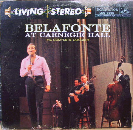 Harry Belafonte - Belafonte At Carnegie Hall: The Complete Concert - VG 2 LP Record 1959 RCA Living Stereo USA Original Vinyl  - Folk / Calypso - Shuga Records