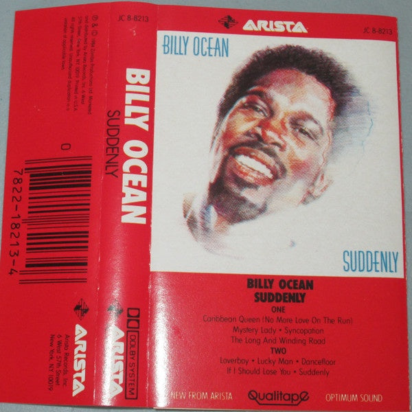 Billy Ocean – Suddenly - Used Cassette 1984 Arista Tape - Funk/Soul - Shuga Records