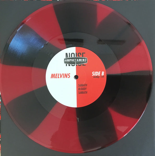 Melvins ‎– Sabbath - Mint- 10" EP Record 2018 Amphetamine Reptile Fluorescent Red & Black Pinwheel Vinyl & Numbered - Doom Metal