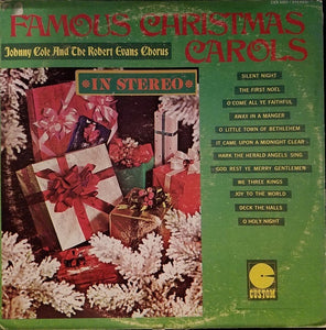 Johnny Cole And The Robert Evans Chorus – Famous Christmas Carols - VG+ LP Record 1958 Custom USA Vinyl - Holiday / Christmas - Shuga Records