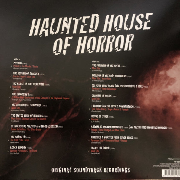 Various ‎– Haunted House Of Horror - New Lp Record 2018 Vinyl Passion Orange Vinyl - Holiday / Halloween / Soundtrack