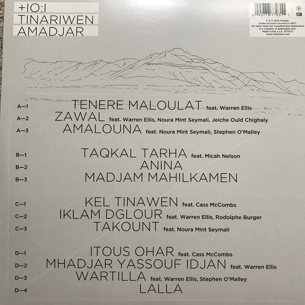 Tinariwen – Amadjar -New 2 LP Record 2019 Wedge USA Vinyl - World / African / Folk / Blues