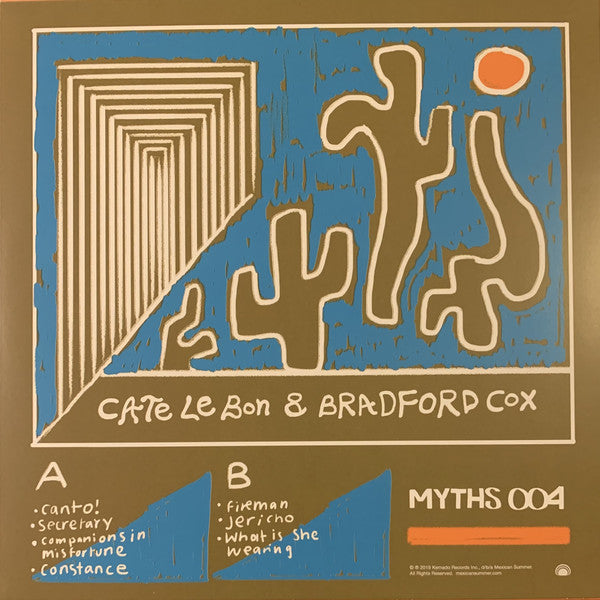 Cate Le Bon & Bradford Cox ‎– Myths 004 - New EP Recod 2019 Mexican Summer USA Vinyl & Download - Indie Rock / Experimental