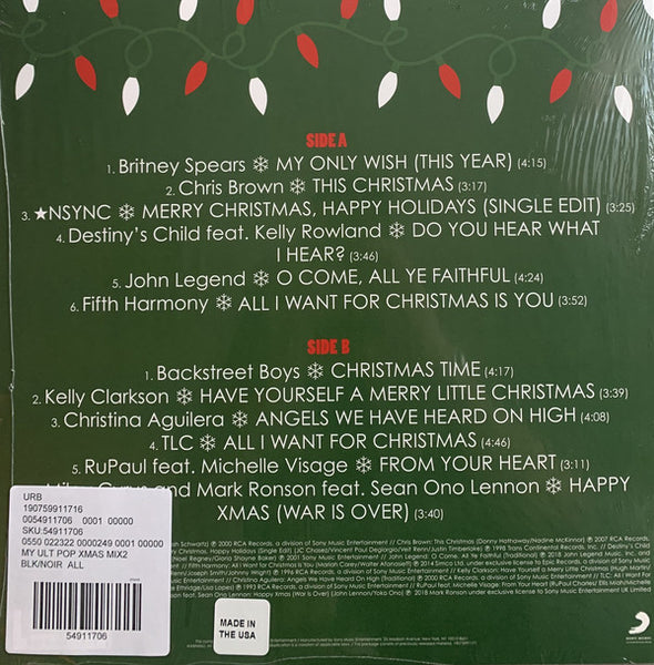 Various ‎– My Ultimate Pop Christmas Mix 2.0 - New LP Record 2019 Sony Urban Outfitters Exclusive Vinyl - Holiday / Pop / Europop