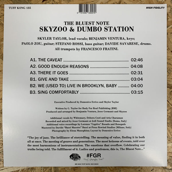 Skyzoo & Dumbo Station ‎– The Bluest Note - New LP Record 2020 Tuff Kong  Italy Import Vinyl - Hip Hop / Jazz